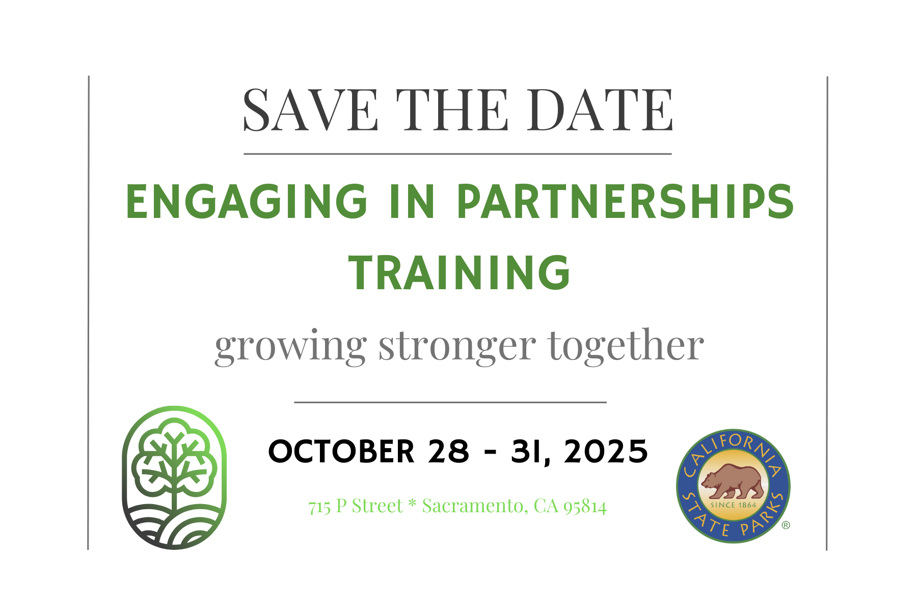 Engaging in partnerships training 2025 save the date